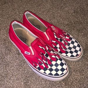 Checkered flame vans